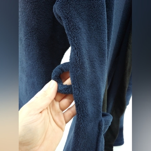 Joe Boxer Road Hogs Custom Chrome Born 2 Ride Blue Plush Men's Robe No Belt L - Picture 3 of 9